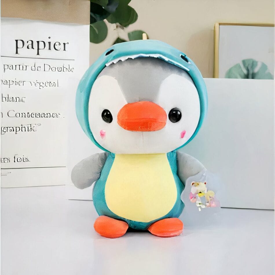 Knuffel Pinguïn Verkleed Als Dinosaurus Supersoft Pluche De Knuffel