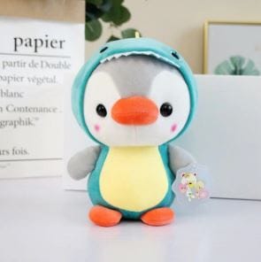 Knuffel Pinguïn Verkleed Als Dinosaurus Supersoft Pluche De Knuffel