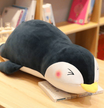 Knuffel Pinguïn Zwart Met Speels Detail Voor Kinderen De Knuffel