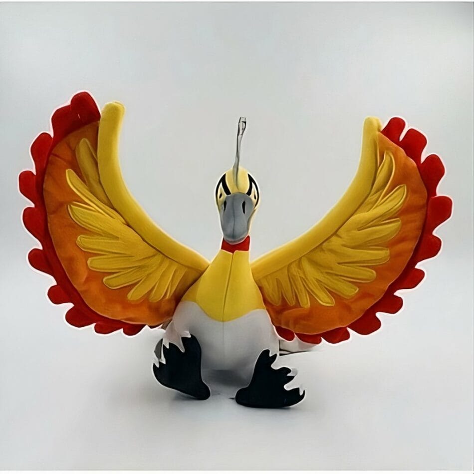 Knuffel Pokémon Ho-Oh Oranje Legendarische Vuurvlieg De Knuffel