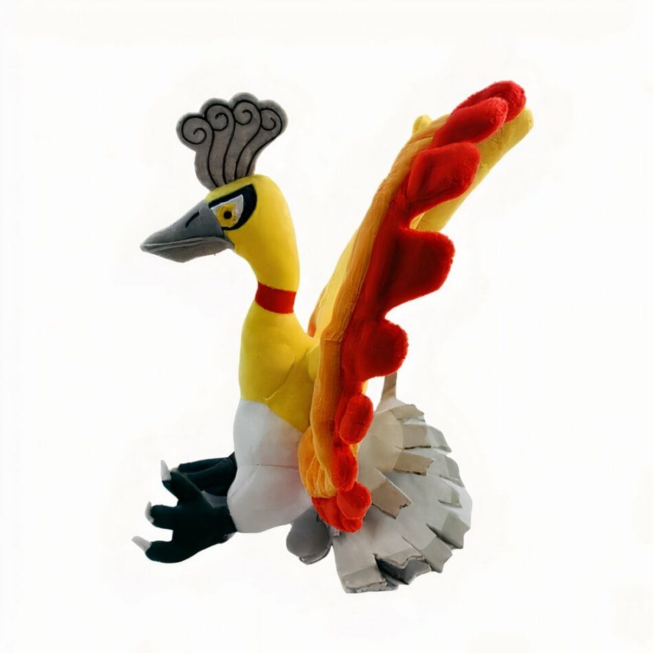 Knuffel Pokémon Ho-Oh Oranje Legendarische Vuurvlieg De Knuffel