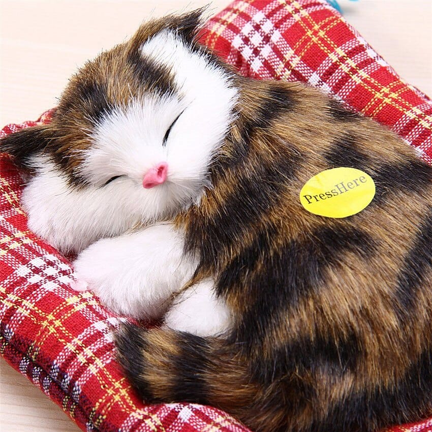 Knuffel Pop Kat Bruine Gestreepte Slapende Tijgerkat De Knuffel