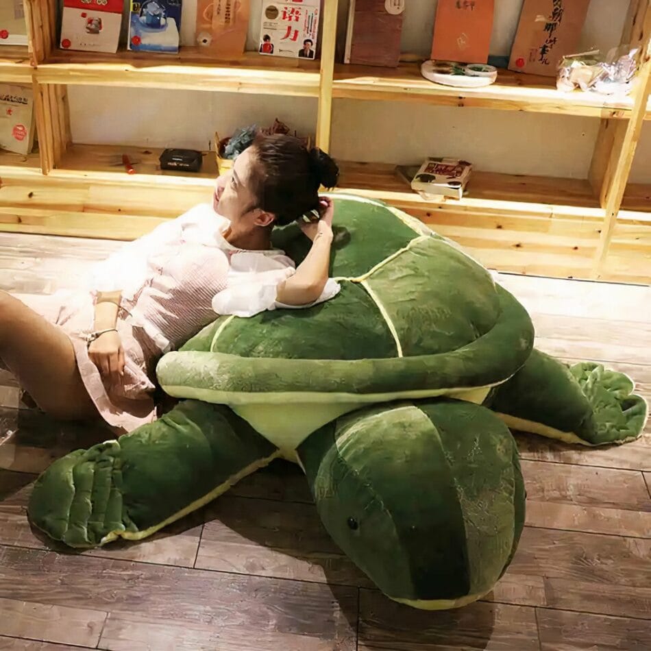 Knuffel Reuzen Groene Schildpad 150 Centimeter Ronde Kussen De Knuffel
