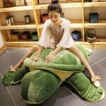 Knuffel Reuzen Groene Schildpad 150 Centimeter Ronde Kussen De Knuffel