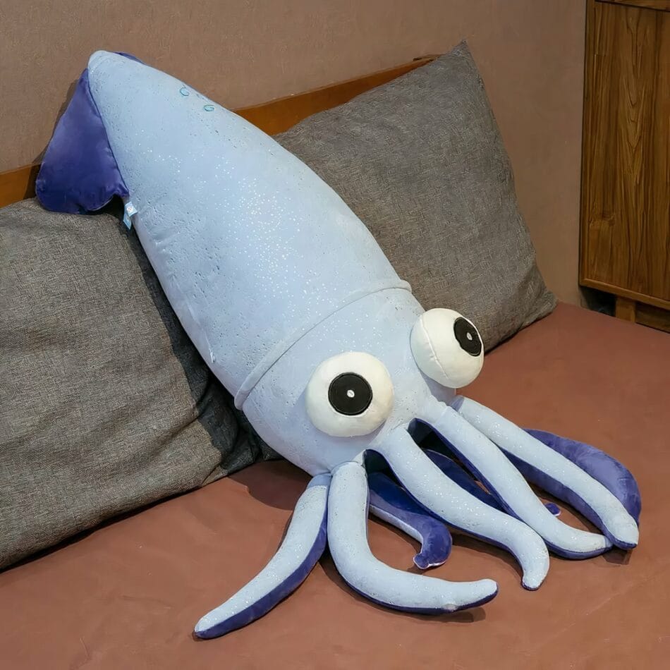 Knuffel Reuzen Octopus Calamar 70 Tot 130 Cm Blauw Of Roze De Knuffel
