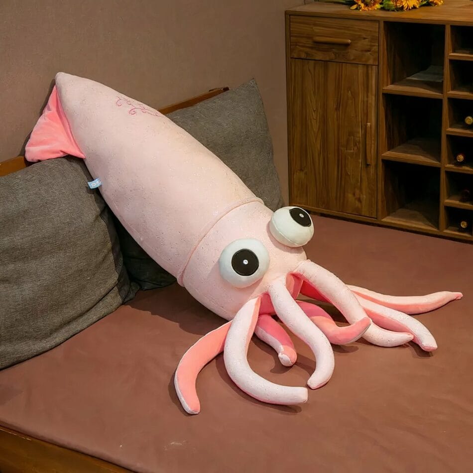 Knuffel Reuzen Octopus Calamar 70 Tot 130 Cm Blauw Of Roze De Knuffel