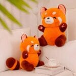 Knuffel Rode Panda Zachte Plucheknuffel Met Charmante Glimlach De Knuffel