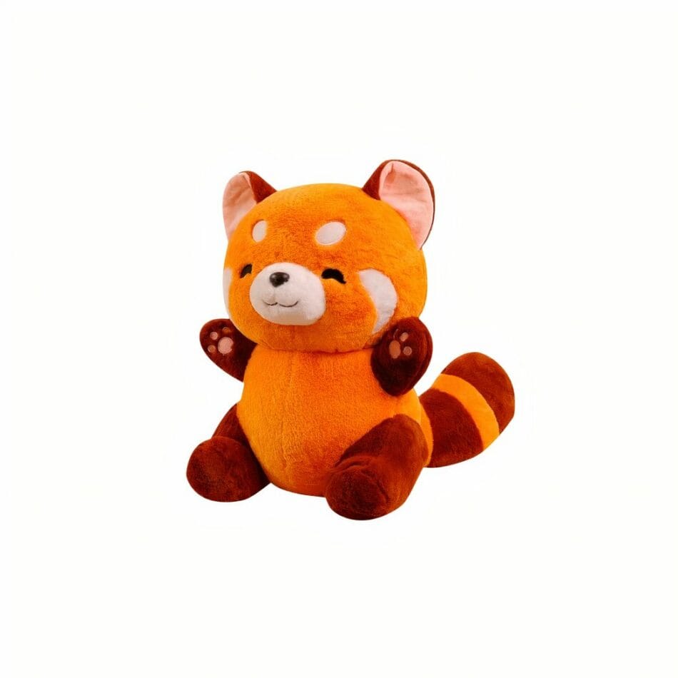 Knuffel Rode Panda Zachte Plucheknuffel Met Charmante Glimlach De Knuffel