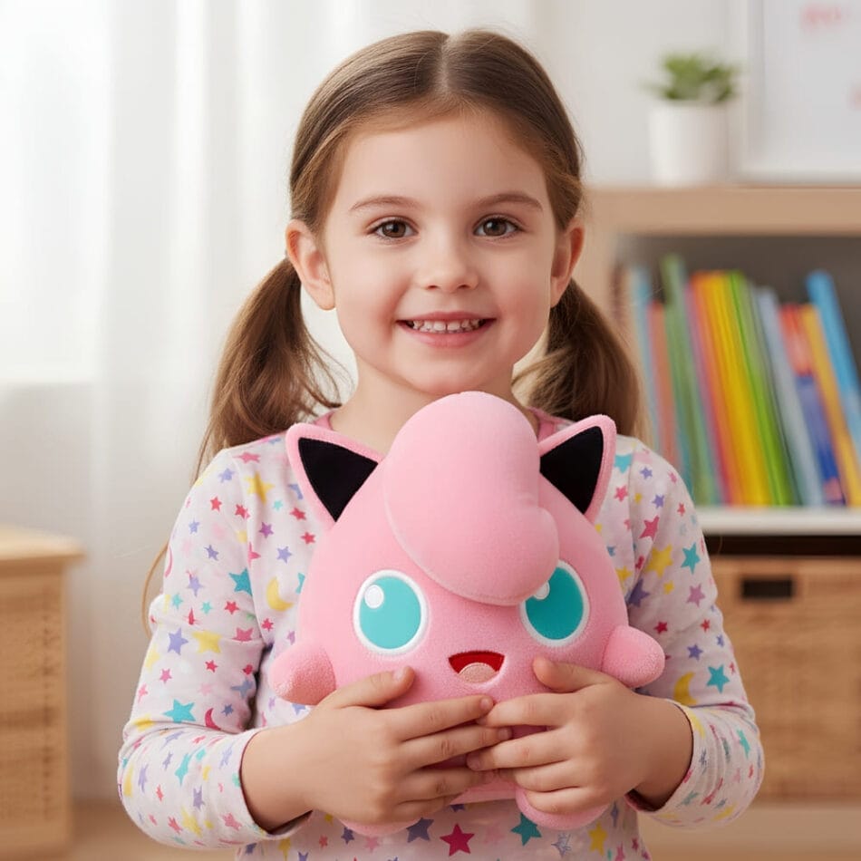 Knuffel Rondoudou Pokémon Met Turquoise Ogen En Zachte Kuif De Knuffel
