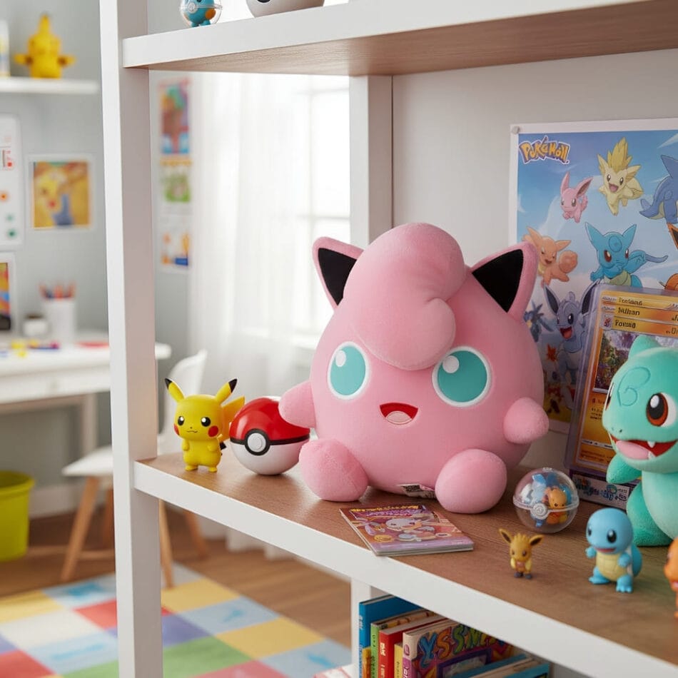 Knuffel Rondoudou Pokémon Met Turquoise Ogen En Zachte Kuif De Knuffel