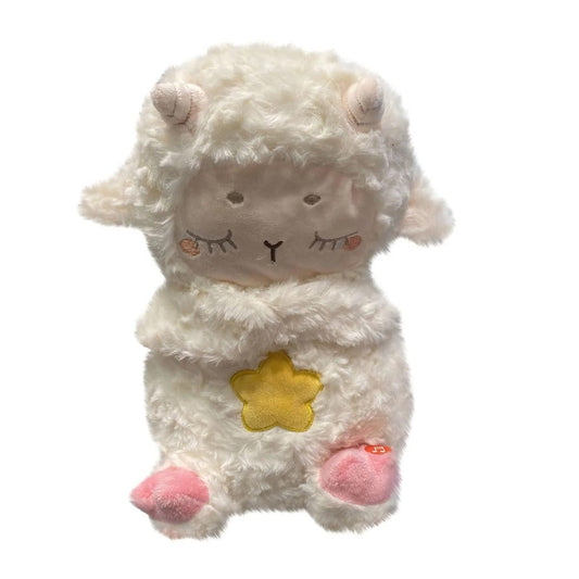 Knuffel Schaap Ademend Met Slaapliedje En Subtiel Licht De Knuffel wit