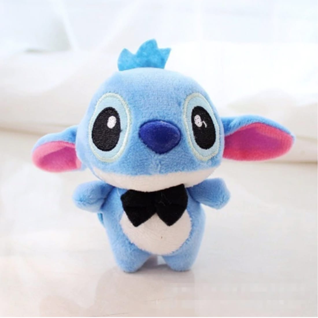 Knuffel Sleutelhanger Stitch Élégant met Strikje De Knuffel