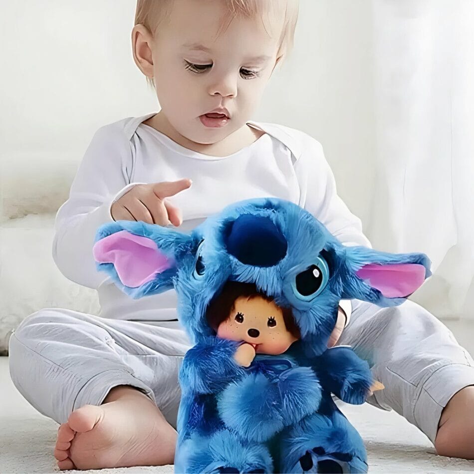 Knuffel Stitch als Monchhichi Ultra Zachte Disney Knuffel De Knuffel