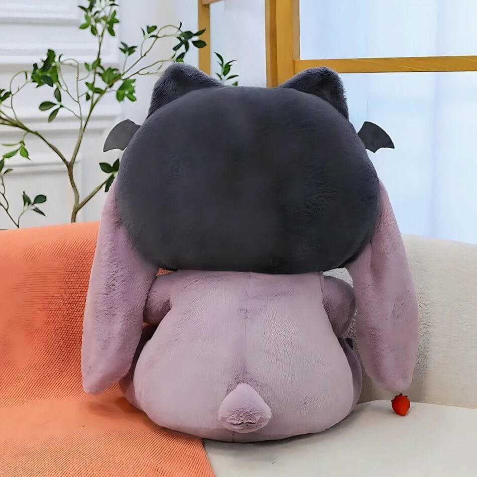 Knuffel Stitch Chauve-Muis Met Zwarte Capuchon En Paarse Vleugels De Knuffel