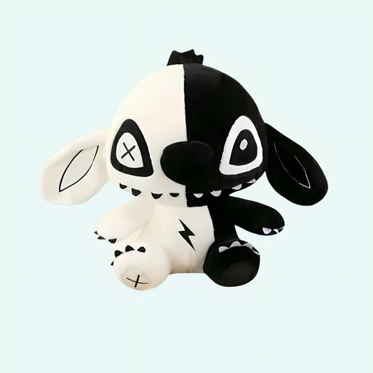 Knuffel Stitch Zwart Wit Speels Stoer Met Karakter De Knuffel