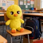 Knuffel Stray Kids SKZOO Bbokari Gele Pluim Oranje Snavel Pootjes De Knuffel
