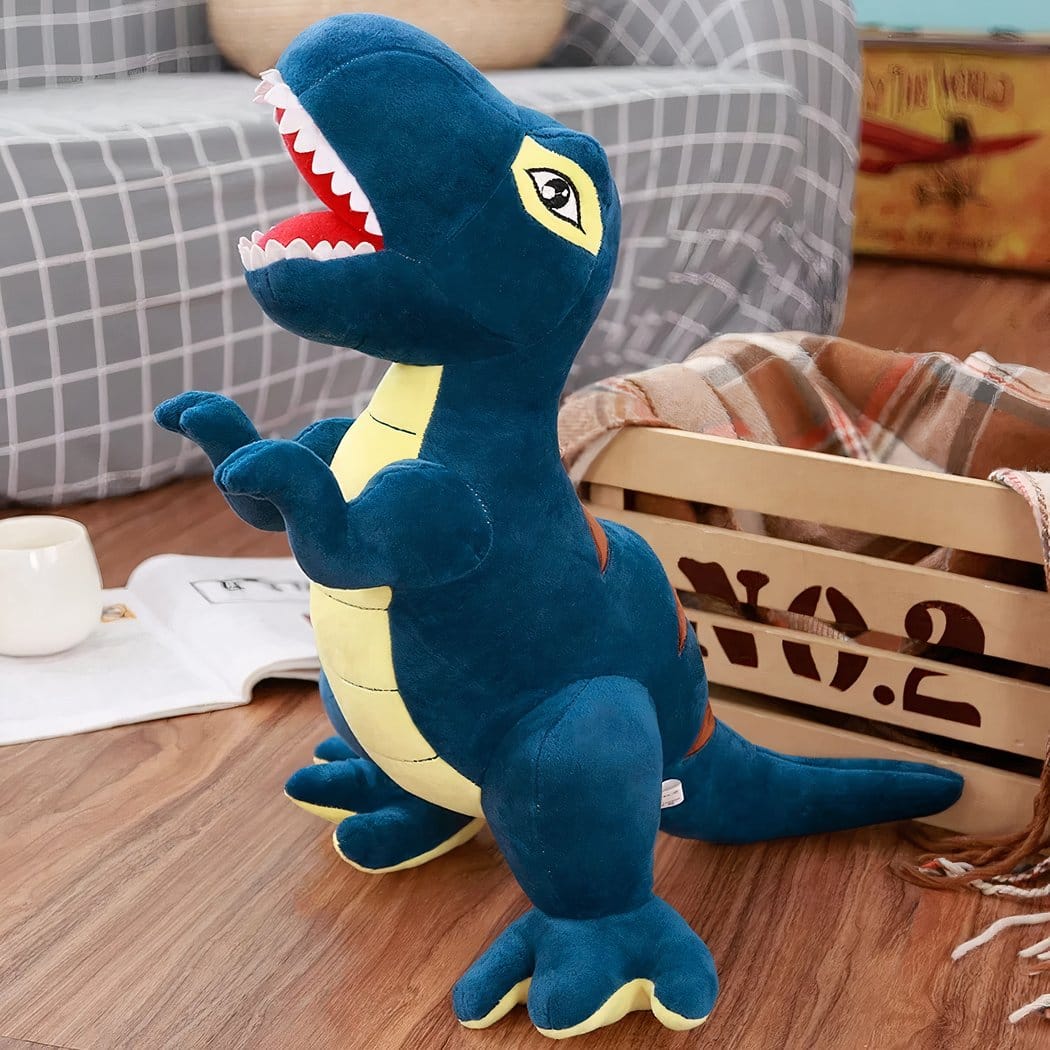 Knuffel T Rex Reuzen 110 cm en 160 cm Groot De Knuffel 110cm / blauw