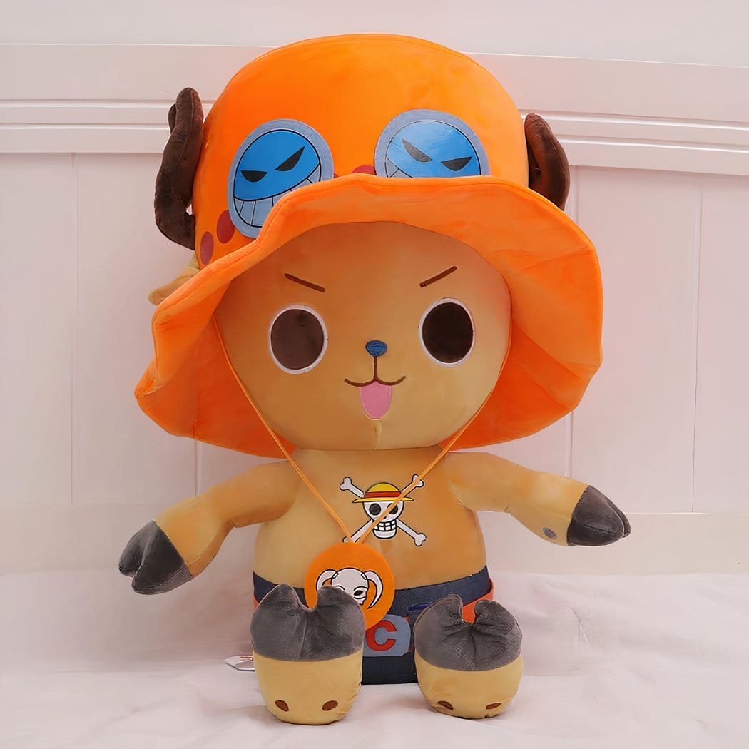 Knuffel Tony Chopper One Piece Méchant Orange Als Ace De Piraat De Knuffel 70cm