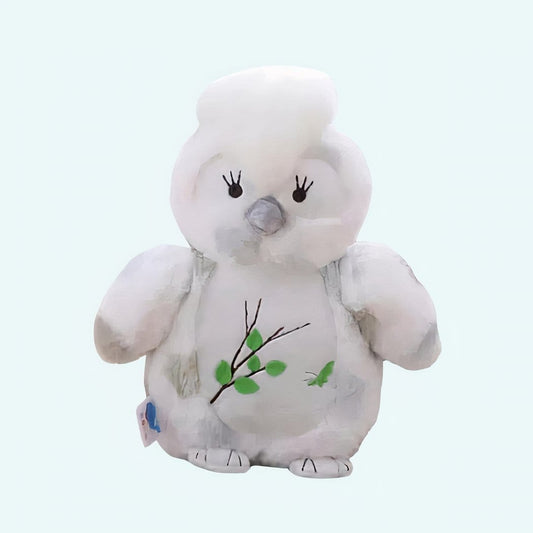 Knuffel Uil Kawaii Met Kleurrige Krulletjes Op Het Hoofd De Knuffel