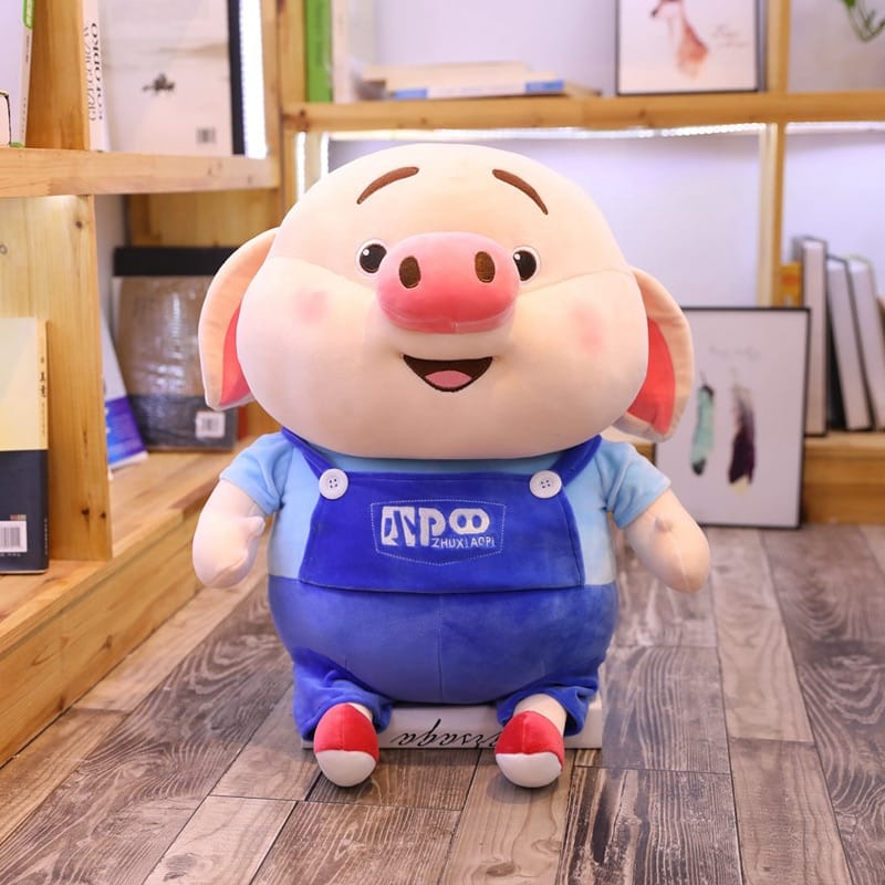 Knuffel Varken Gekleed in Bricoleur Outfit Zachte Knuffel De Knuffel