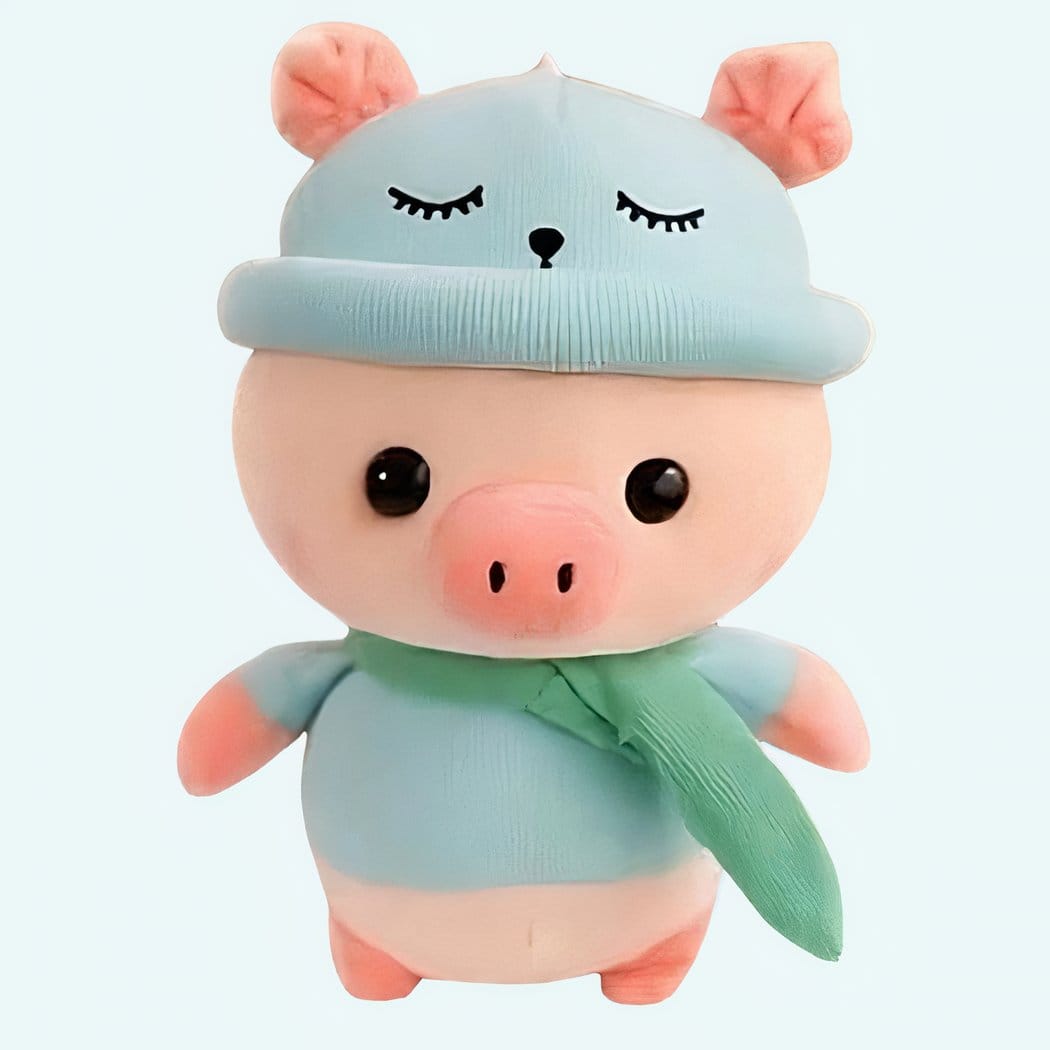Knuffel Varken Met Blauwe Outfit Schattig Glamoureus De Knuffel 25cm