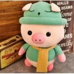 Knuffel Varken Met Groene Outfit Zacht 50 cm De Knuffel