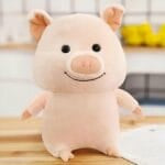 Knuffel Varken Roze, Zachte Pluche, 25 cm, Zwarte Knoopogen De Knuffel