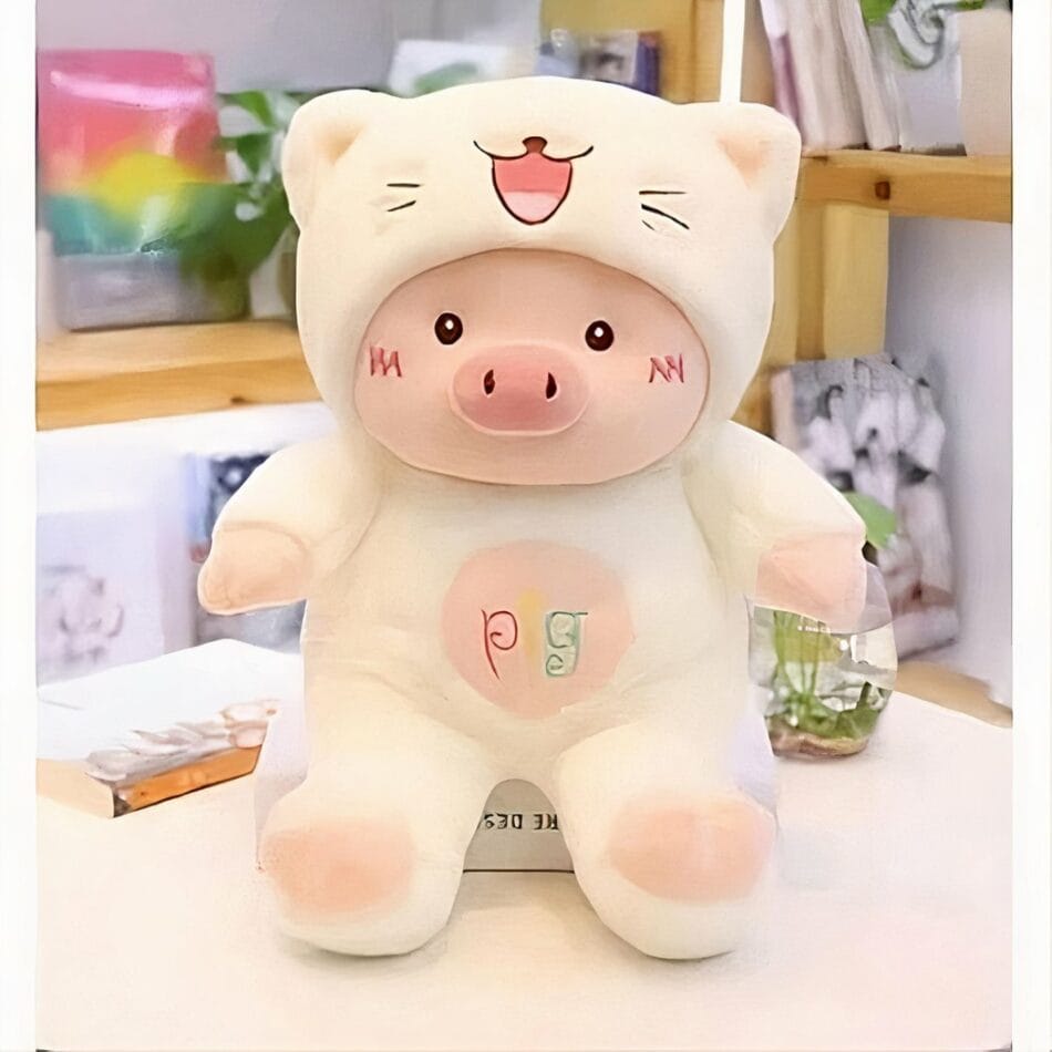 Knuffel Varken Verkleed Als Kat 60 Cm Hoog De Knuffel