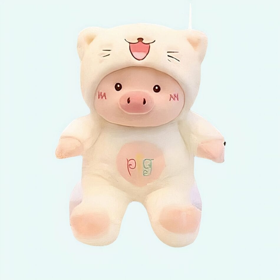 Knuffel Varken Verkleed Als Kat 60 Cm Hoog De Knuffel