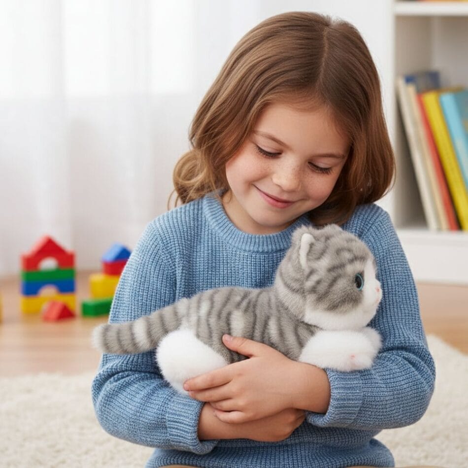 Knuffel Verzwaard Kat Oranje Rood Met Diepe Druk Kalmeren Slaap De Knuffel