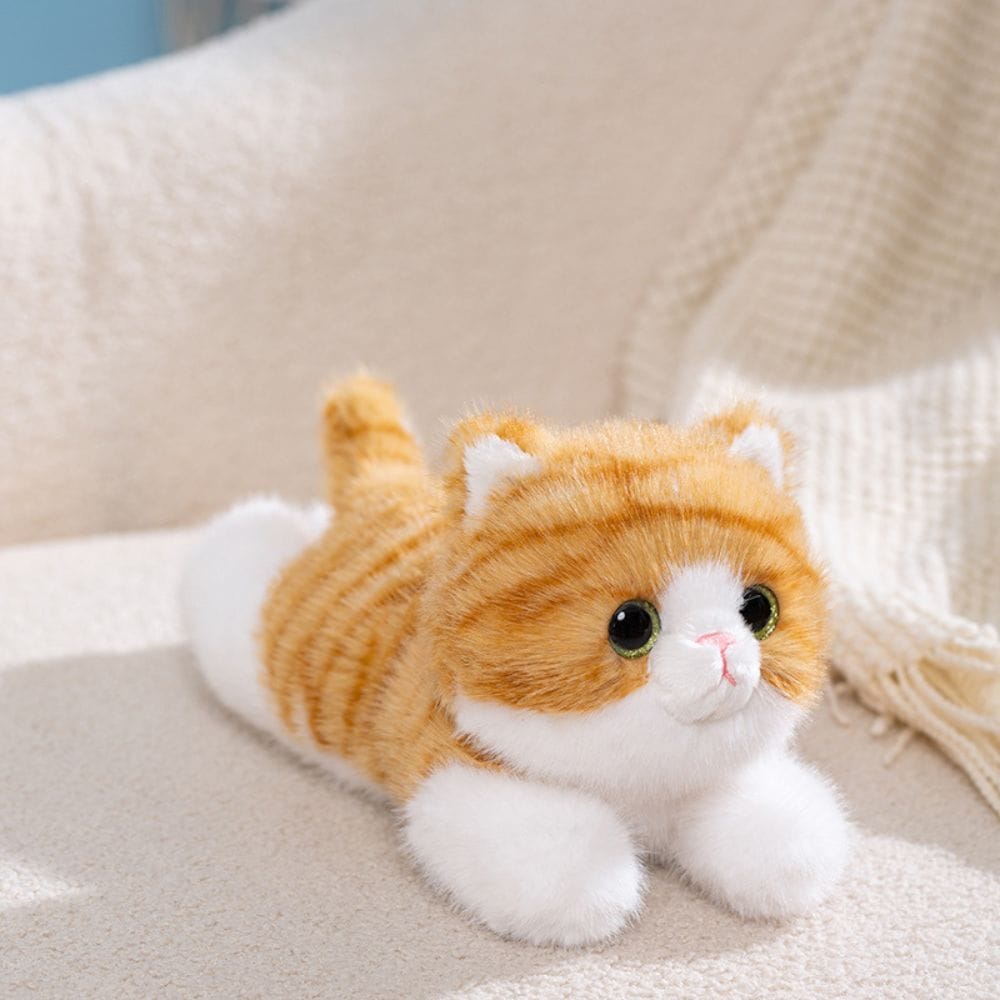 Knuffel Verzwaard Kat Oranje Rood Met Diepe Druk Kalmeren Slaap De Knuffel beige
