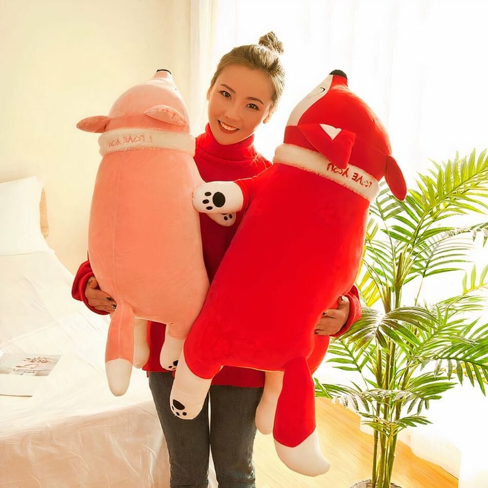 Knuffel Vos Kawaii Rouge Zachte Pluche Knuffel 35 En 50 cm De Knuffel