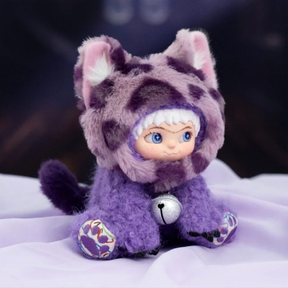 Knuffel Wakuku Purple Kool Panther Zachte Kawaii Knuffel Met Panterkap De Knuffel