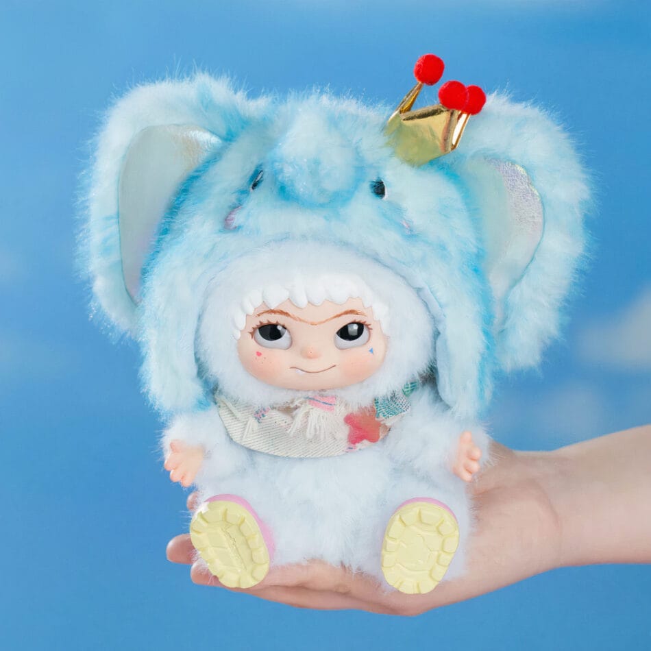 Knuffel Wakuku Ton Ton Blauwe Starlight Koninklijke Doudou Met Kroon De Knuffel