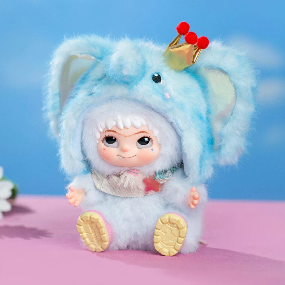 Knuffel Wakuku Ton Ton Blauwe Starlight Koninklijke Doudou Met Kroon De Knuffel