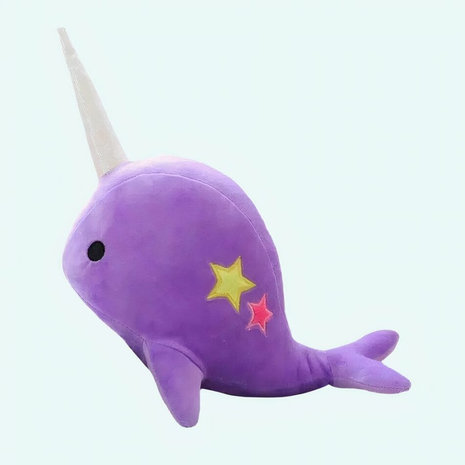 Knuffel Walvis Eenhoorn Paars Met Sterretjes De Knuffel