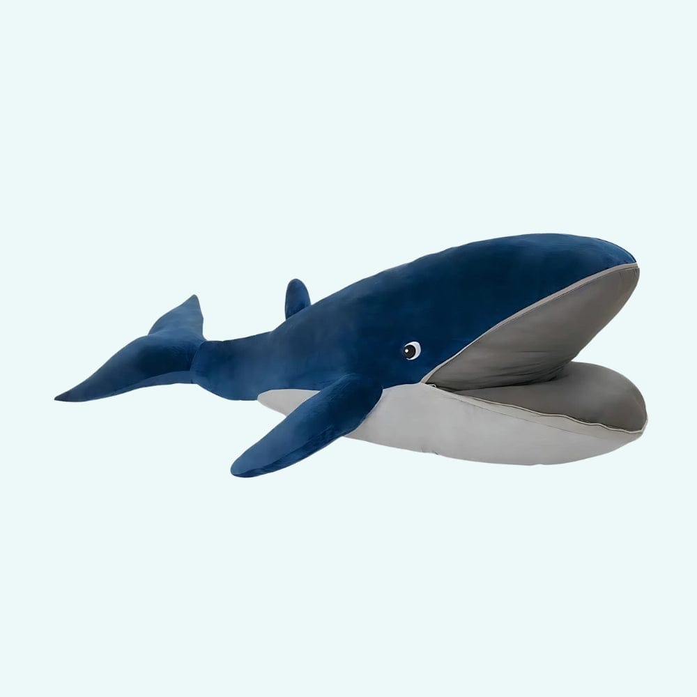 Knuffel Walvis XXL 120 cm Blauw Zachte Pluche De Knuffel