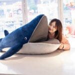 Knuffel Walvis XXL 120 cm Blauw Zachte Pluche De Knuffel