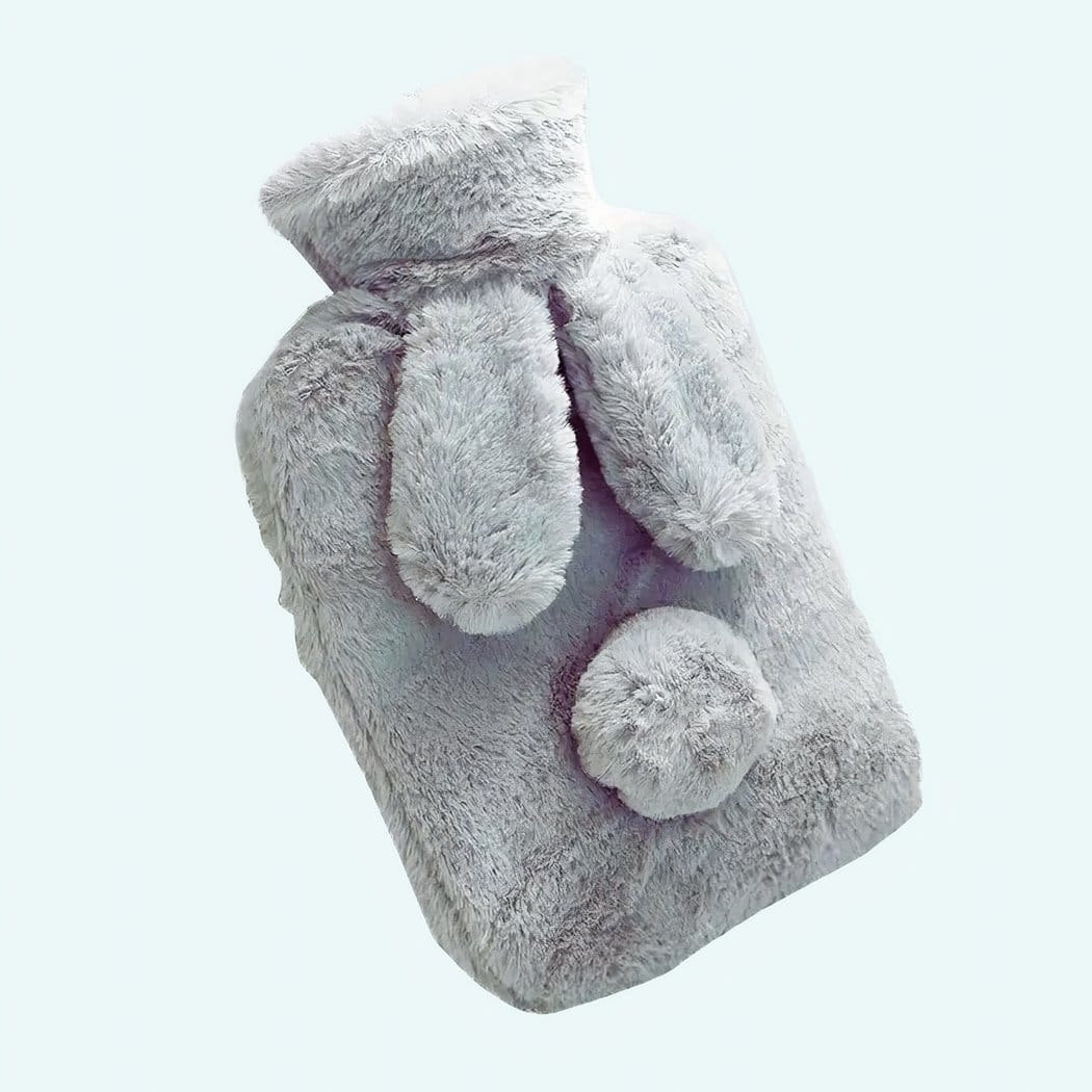 Knuffel Warmwaterkruik Konijn Superzacht 800 Ml De Knuffel grijs
