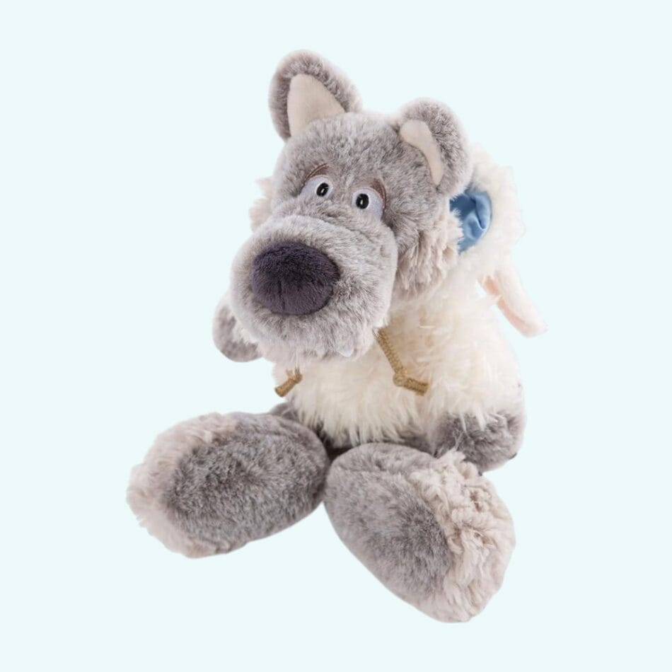 Knuffel Wolf Verkleed Als Schaap Wit Met Zachte Vacht De Knuffel