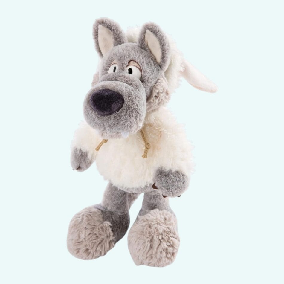Knuffel Wolf Verkleed Als Schaap Wit Met Zachte Vacht De Knuffel