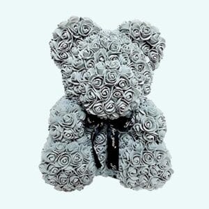 Knuffelbeer Met Paarse Bloemen En Ingebouwd Nachtlampje De Knuffel
