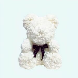 Knuffelbeer Met Paarse Bloemen En Ingebouwd Nachtlampje De Knuffel