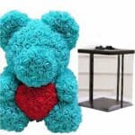 Knuffelbeer Roses Turkoois In Collectorsdoos Luxe Pluche De Knuffel