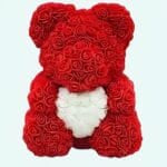 Knuffelbeer Roze Met Felroze Jurk En Rozenrode Accenten 30 cm De Knuffel