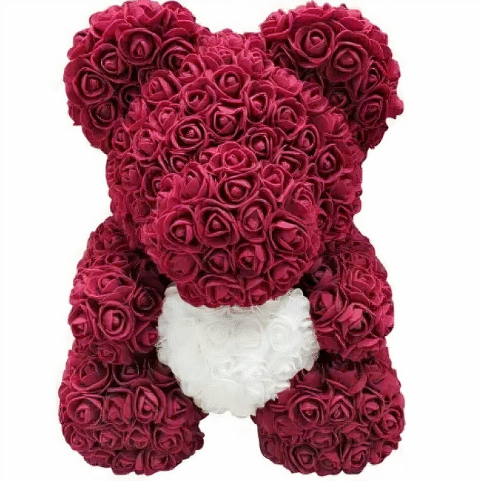 Knuffelbeer Valentijn Met Rozen En Zijdeachtige Vacht De Knuffel