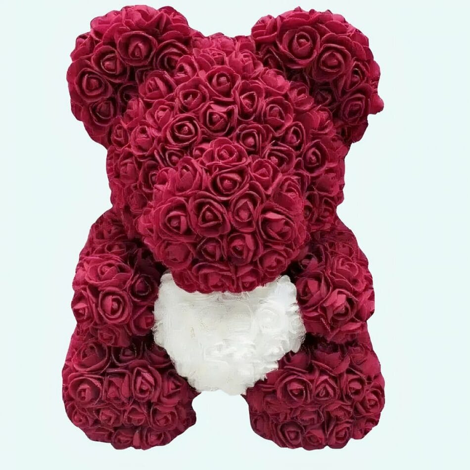 Knuffelbeer Valentijn Met Rozen En Zijdeachtige Vacht De Knuffel