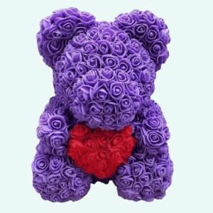 Knuffelbeer Valentijn Met Rozen En Zijdeachtige Vacht De Knuffel