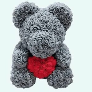 Knuffelbeer Valentijn Met Rozen En Zijdeachtige Vacht De Knuffel