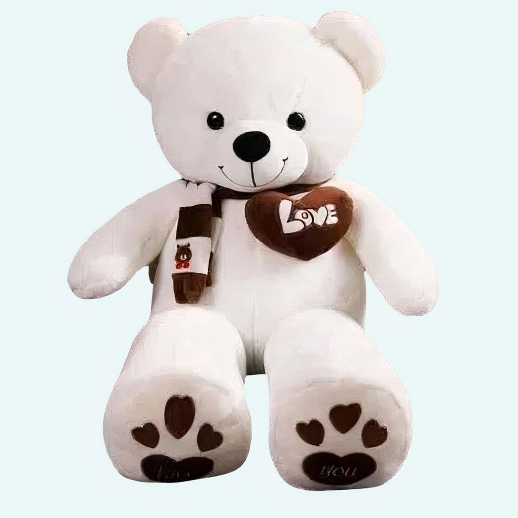 Knuffelbeer Wit Vol Liefde Zachte Metgezel Voor Troost De Knuffel 100cm